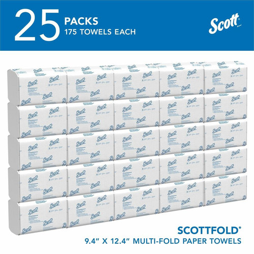 Scott Pro Scottfold Multifold Paper Towels with Fast-Drying Absorbency Pockets - 9.40" x 12.40" - - (KCC01980)