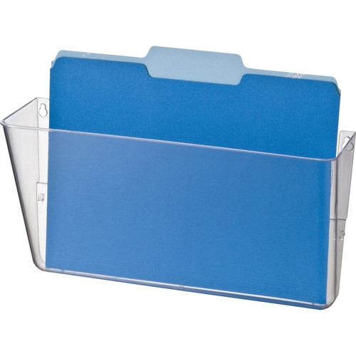 Officemate Mountable Wall File - 7" Height x 13" Width x 4.1" Depth - Clear - Plastic - 1 Each (OIC21434)