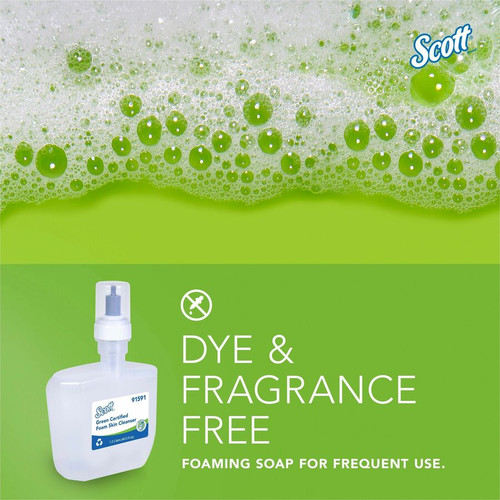 Scott Green Certified Foam Hand Soap - Foam - 1.27 quart - Applicable on Hand - Dye-free, - 2 / (KCC91591)
