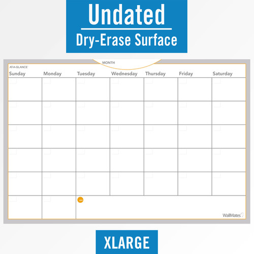 At-A-Glance WallMates Monthly Planning Surface - Monthly - 24" x 36" Sheet Size - White - Erasable, (AAGAW602028)