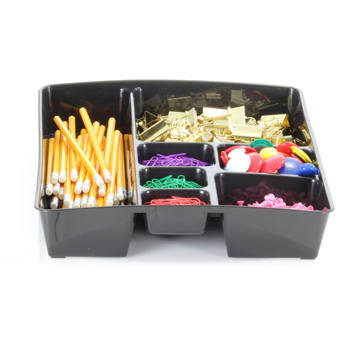 Officemate Deep Desk Drawer Tray - 7 Compartment(s) - 2.3" Height x 11.5" Width15.1" Length - Black (OIC21322)