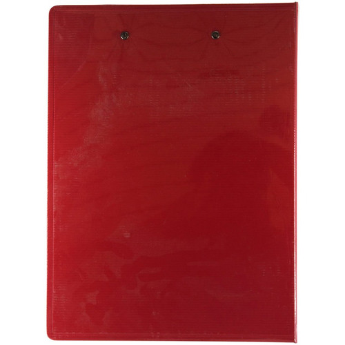 Mobile OPS Unbreakable Recycled Clipboard - 0.50" Clip Capacity - Top Opening - 8 1/2" x 11" - Red (BAU61632)