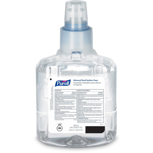 PURELL Hand Sanitizer Foam Refill - Clean Scent - 40.6 fl oz (1200 mL) - Kill Germs - Skin, - (GOJ190502)