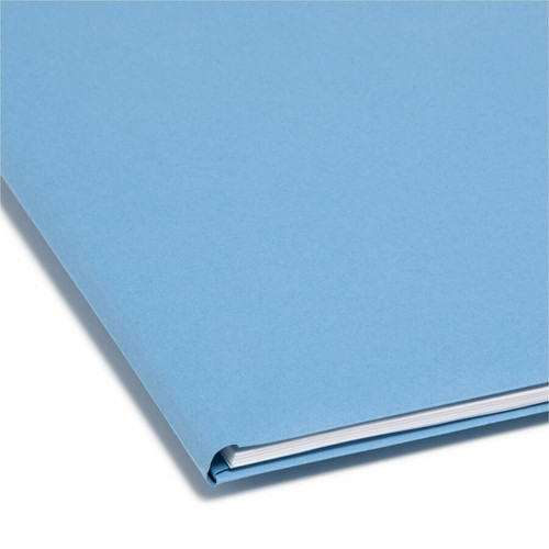 Smead SuperTab 1/3 Tab Cut Letter Recycled Top Tab File Folder - 8 1/2" x 11" - 3 Internal - Blue, (SMD11905)