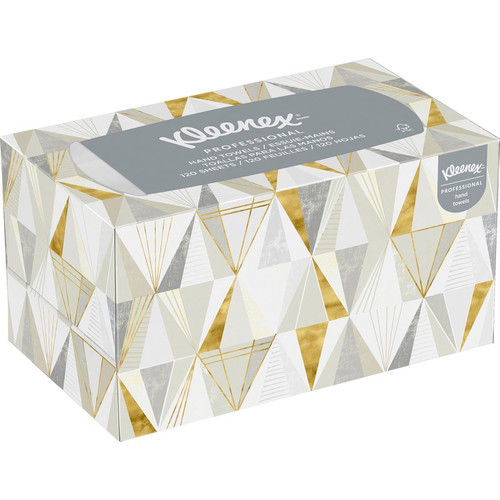 Kleenex Hand Towels with Premium Absorbency Pockets in a Pop-Up Box - 9" x 10.25" - White - Fiber - (KCC01701CT)