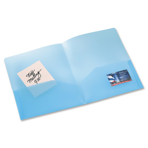 Avery Letter Pocket Folder - 8 1/2" x 11" - 20 Sheet Capacity - 2 Internal Pocket(s) - Blue - (AVE47811EA)