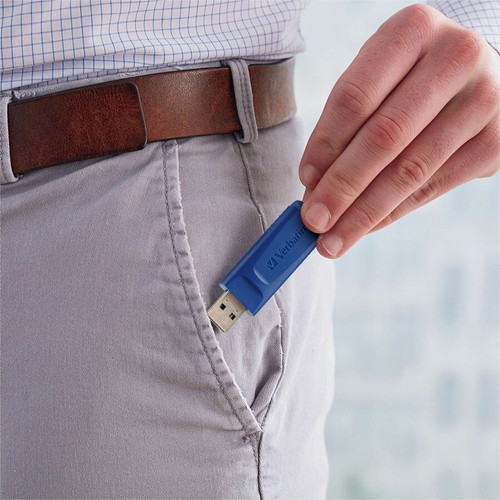 8GB USB Flash Drive - 5pk - Blue - 8GB - 5 Pk (VER99121)