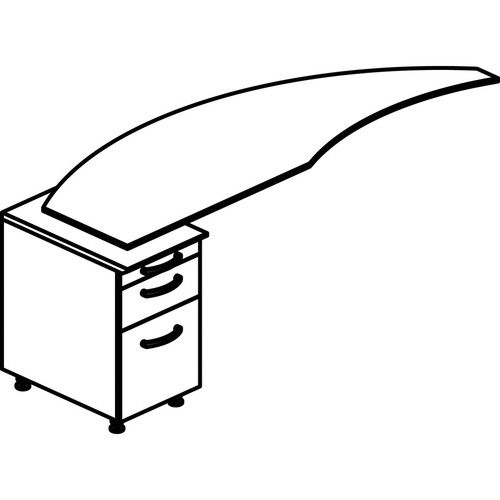 Mayline Medina Series Pencil/Box/File Return Pedestal - 18" x 15"26" , 1" Top - 3 x Storage, Box, - (MLNMNBFPLGS)