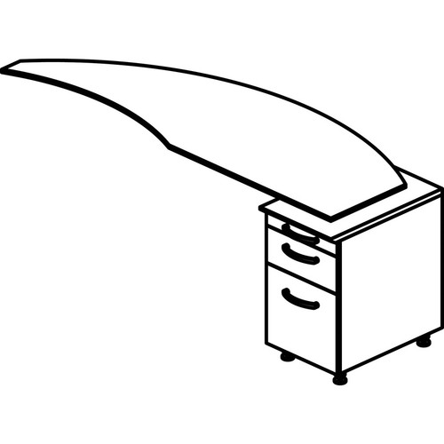 Mayline Medina Series Pencil/Box/File Return Pedestal - 18" x 15"26" , 1" Top - 3 x Storage, Box, - (MLNMNBFPLGS)