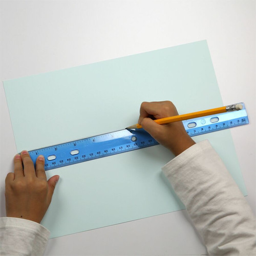 Officemate Flexible Rulers - 12" Length 1.3" Width - Imperial, Metric Measuring System - Plastic - (OIC30209)