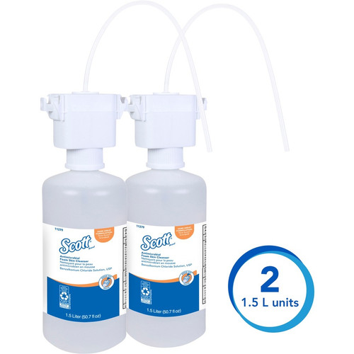 Scott Control Antimicrobial Foam Skin Cleanser - 50.7 fl oz (1500 mL) - Pump Bottle Dispenser - - - (KCC11279)
