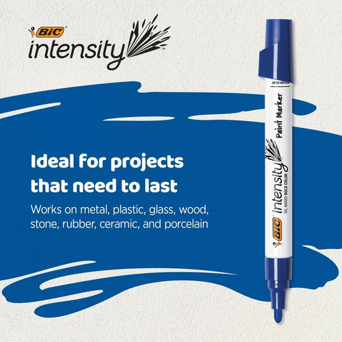 BIC Intensity Paint Marker - Bullet Marker Point Style - Assorted Oil Based Ink - 7 Pack (BICPMPTP71AST)