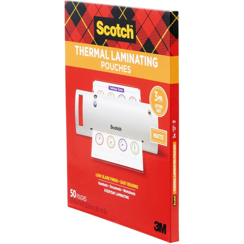 Scotch Laminating Pouch - Laminating Pouch/Sheet Size: 8.90" Width x 11.40" Length x 3 mil - for - (MMMTP385450M)