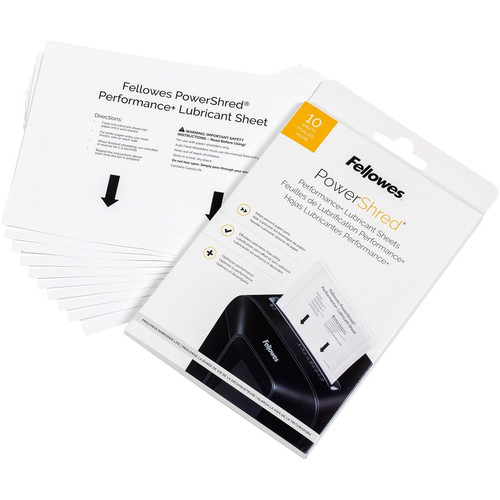 Fellowes Powershred Performance+ Lubricant Sheets - Dust Retention - White (FEL4015501)