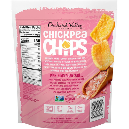 Orchard Valley Harvest Pink Himalayan Salt Chickpea Chips - Gluten-free, Individually Wrapped - Sea (JBSV14029)