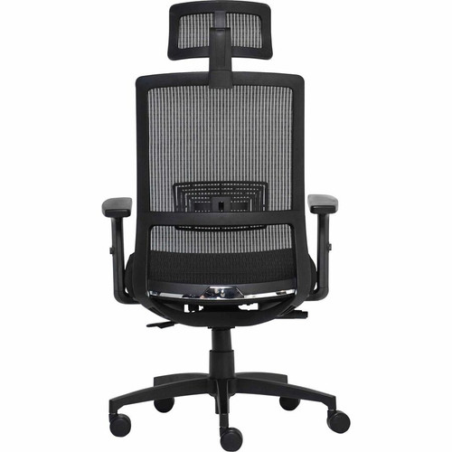 Lorell Mesh Task Chair - Fabric, Memory Foam Seat - Black - Armrest - 1 Each (LLR03209)