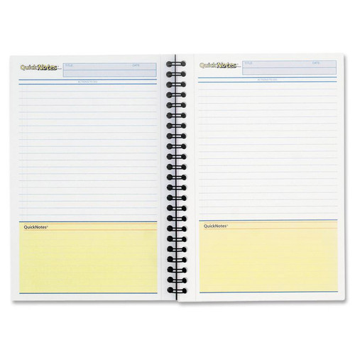 Mead QuickNotes 1 - Subject Business Notebook - Jr.Legal - 80 Sheets - Wire Bound - 20 lb Basis - - (MEA06096)