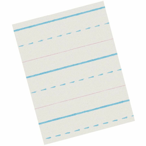 Zaner-Bloser Dotted Midline Newsprint Paper - 500 Sheets - 0.50" Ruled - Unruled Margin - 10 1/2" x (PACZP2612)