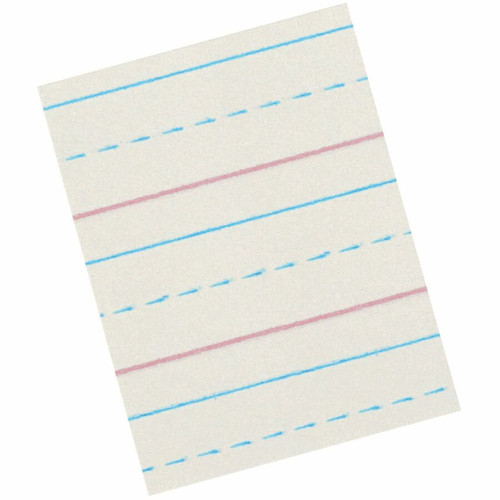 Zaner-Bloser Dotted Midline Newsprint Paper - Letter - 500 Sheets - 0.50" Ruled - Letter - 8" x 10 (PACZP2613)