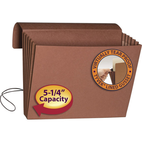 Smead Legal Recycled File Wallet - 8 1/2" x 14" - 5 1/4" Expansion - Redrope - Redrope - 30% - 10 / (SMD71111)