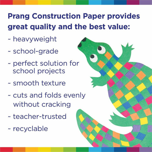 Prang Construction Paper - Multipurpose - 12"Width x 9"Length - 50 / Pack - Red - Groundwood (PAC6103)