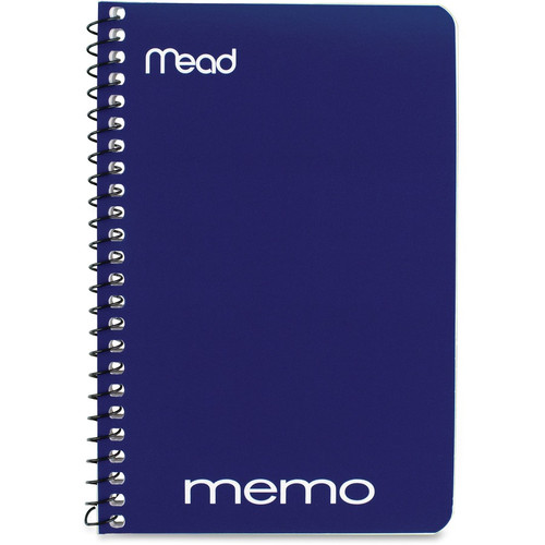 Mead Wirebound Memo Notebook - 40 Sheets - Wire Bound - 4" x 6" - Assorted Paper - TanBoard Cover - (MEA45644)