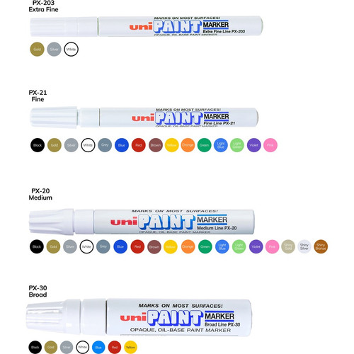 uni uni-Paint PX-20 Oil-Based Paint Marker - Medium Marker Point - Black Oil Based Ink - 1 (UBC63601)