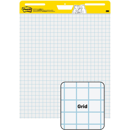 Post-it Self-Stick Easel Pad Value Pack with Faint Grid - 30 Sheets - Stapled - Feint - Blue - (MMM560VAD4PK)
