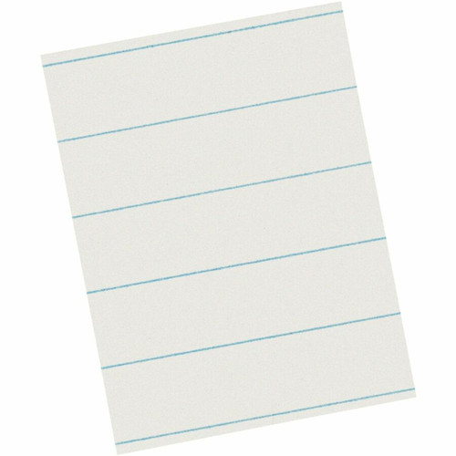 Pacon Newsprint Practice Paper - 500 Sheets - 0.38" Ruled - Letter - 8 1/2" x 11" - White Paper - 1 (PAC2603)