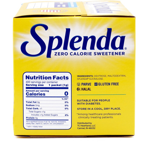 Splenda Single-serve Sweetener Packets - 0.035 oz (1 g) - Artificial Sweetener - 6/Carton - 400 Per (SNH200414CT)