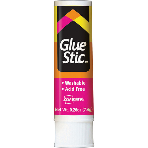 Avery Permanent Glue Stic - 0.26 fl oz - 12 / Box - White (AVE00166BX)