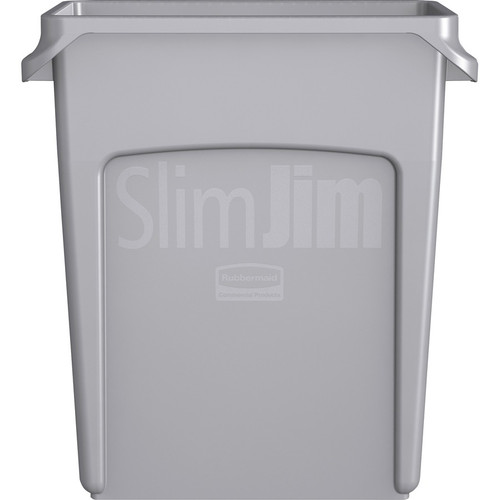 Rubbermaid Commercial Slim Jim Vented Container - 16 gal Capacity - Rectangular - Durable, Vented, (RCP1971258)