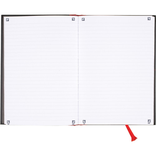 Black n' Red Casebound Business Notebook - 96 Sheets - Case Bound - Ruled9.9" x 7" - Black/Red - - (JDK400110531)