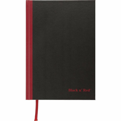 Black n' Red Casebound Business Notebook - 96 Sheets - Case Bound - Ruled9.9" x 7" - Black/Red - - (JDK400110531)