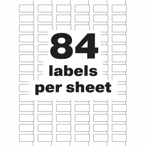 Avery PermaTrack Durable White Asset Tag Labels, 1/2" x 1" , 672 Asset Tags - 1/2" Width x 1" (AVE61527)