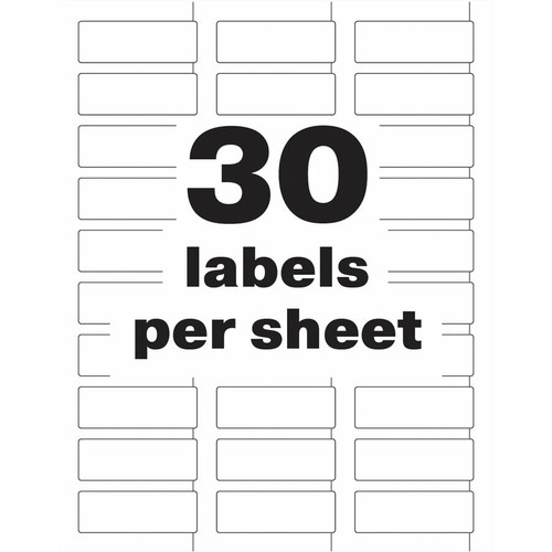 Avery PermaTrack Durable White Asset Tag Labels, 3/4" x 2" , 240 Asset Tags - 3/4" Width x 2" (AVE61526)