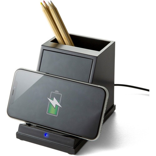 Victor CS100 Wireless Phone Charger with Pencil Cup - 1 Each - Input connectors: USB (VCTCS100)