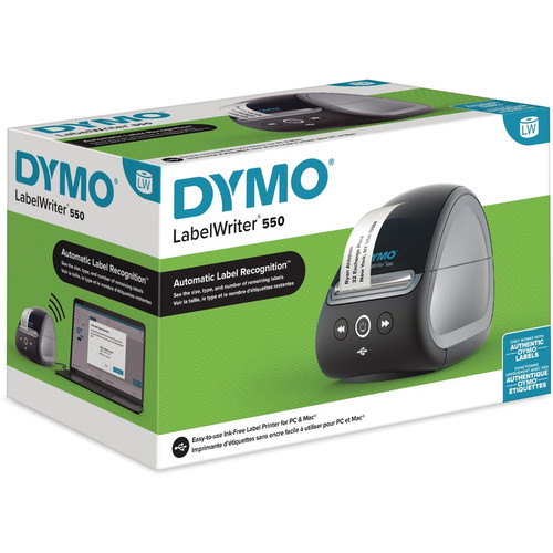 Dymo LabelWriter 550 Direct Thermal Printer - Monochrome - Label Print - USB - USB Host - Black - - (DYM2112552)