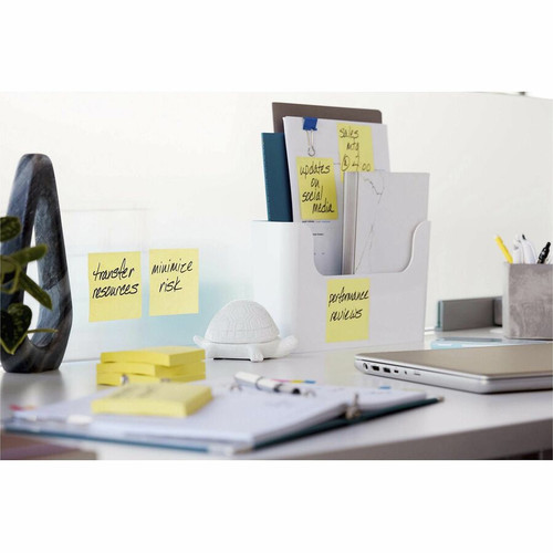 Post-it Super Sticky Dispenser Notes - Canary Yellow - 3" x 3" - Square - Canary Yellow - - - (MMMR33018SSCYCP)
