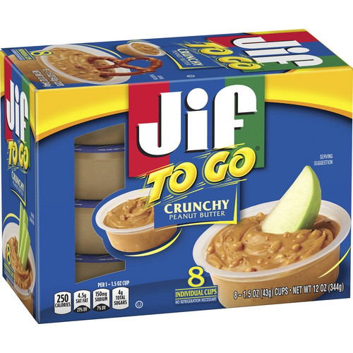 Jif To Go Peanut Butter Cups - Chunky - Peanut - 1.50 oz - 8 / Pack (SMU24130)