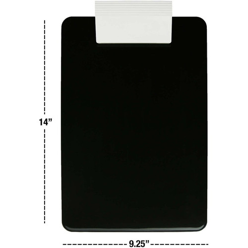 Saunders Antimicrobial Clipboard - 8 1/2" x 11" - Black, White - 1 Each (SAU21610)