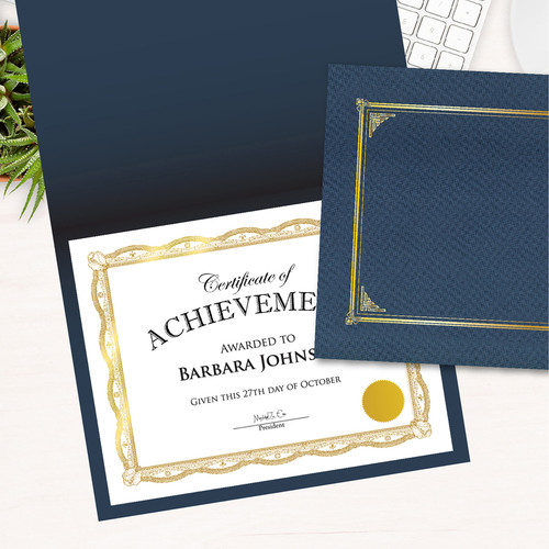 Geographics Premium Certificates with Gold Seals - 65 lb Basis Weight - 11" - Inkjet Compatible - - (GEO48766)