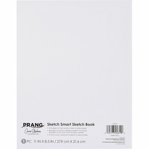 Prang Sketch Smart Sketch Book - 40 Sheets - Letter - 8 1/2" x 11" - White Paper - Acid-free Paper, (PACP4819)