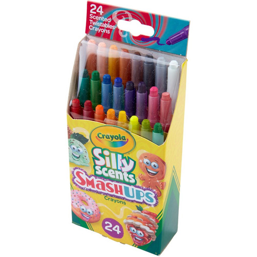 Crayola Silly Scents Mini Twistables Crayons - Orange, Gold - 24 / Pack (CYO523470)