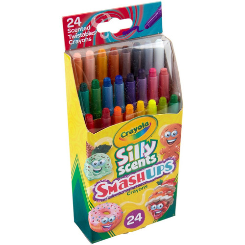 Crayola Silly Scents Mini Twistables Crayons - Orange, Gold - 24 / Pack (CYO523470)