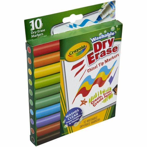 Crayola Washable Dura-Wedge Tip Dry-Erase Markers - 1 Pack (CYO587733)