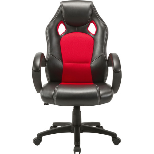 LYS High-back Gaming Chair - For Gaming - Polyurethane, Mesh, Nylon - Red, Black (LYSCH700PARD)