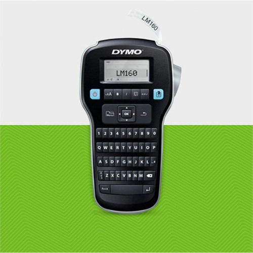 Dymo LabelManager 160 Portable Label Maker - 0.25" , 0.38" , 0.50" - Battery - Black - Handheld - (DYM2175086)