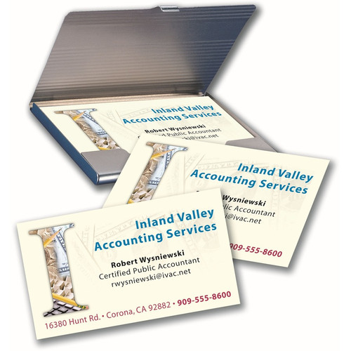 Avery 2" x 3.5" Ivory Business Cards, Sure Feed(TM), 250 (8376) - 79 Brightness - A8 - 3 1/2" (AVE8376)