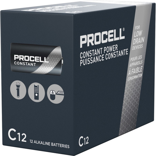 Duracell Procell Alkaline C Batteries - For Multipurpose - C - 7000 mAh - 1.5 V DC - 12 / Box (DURPC1400)